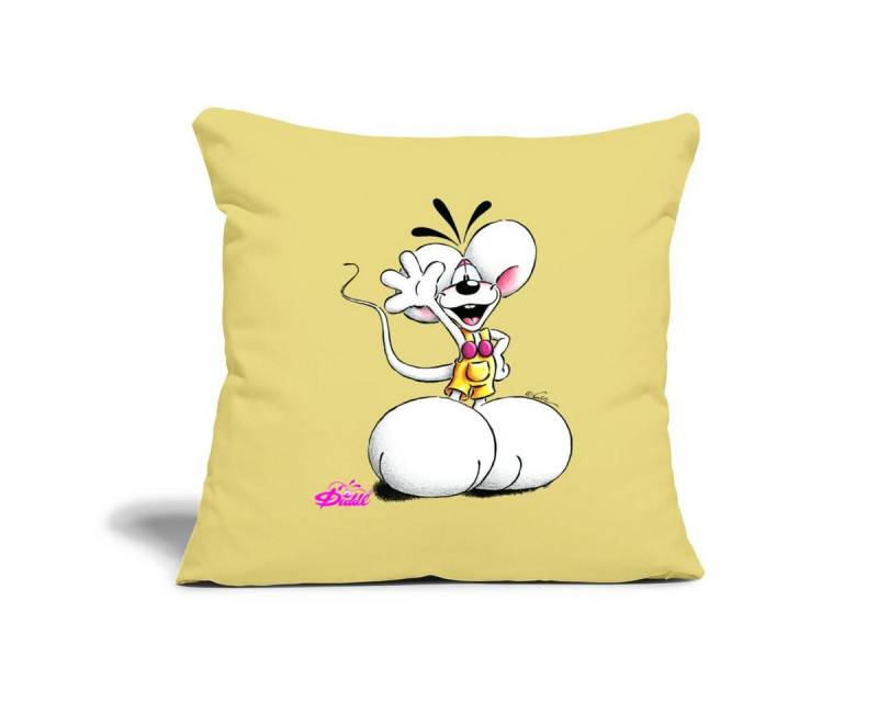 Spreadshirt Kissenbezug Diddl Diddlmaus Coole Pose Winkt Lächelnd Kissenbezug 45 x 45 cm von Spreadshirt