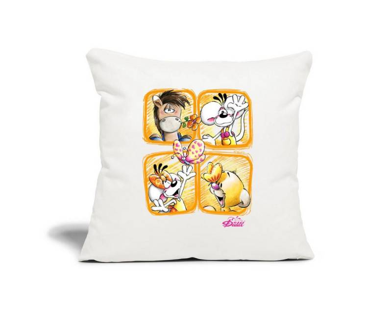 Spreadshirt Kissenbezug Diddl Mit Diddlina Pimboli Und Diddls Pony Kissenbezug 45 x 45 cm von Spreadshirt