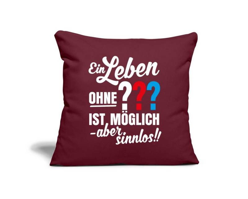 Spreadshirt Kissenbezug Die Drei Fragezeichen Leben Ohne Ist Sinnlos Kissenbezug 45 x 45 cm von Spreadshirt