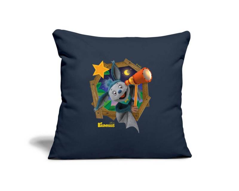 Spreadshirt Kissenbezug KiKA-Baumhaus Mit Fidi Guckt Aus Dem Fenster Kissenbezug 45 x 45 cm von Spreadshirt