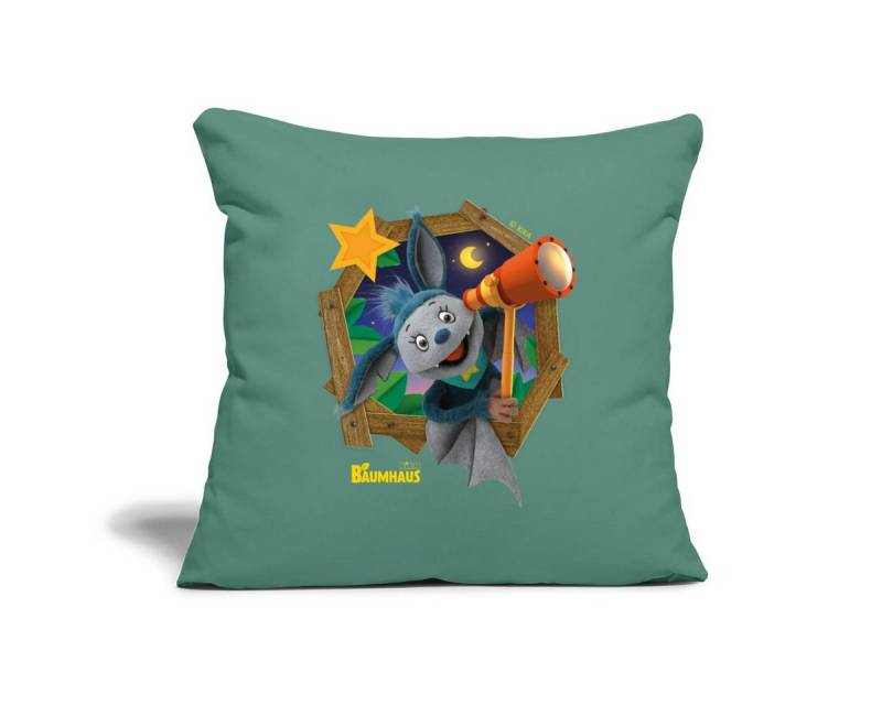 Spreadshirt Kissenbezug KiKA-Baumhaus Mit Fidi Guckt Aus Dem Fenster Kissenbezug 45 x 45 cm von Spreadshirt