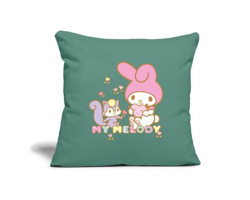 Spreadshirt Kissenbezug My Melody Pflückt Mit Risu Herzblümchen Kissenbezug 45 x 45 cm von Spreadshirt
