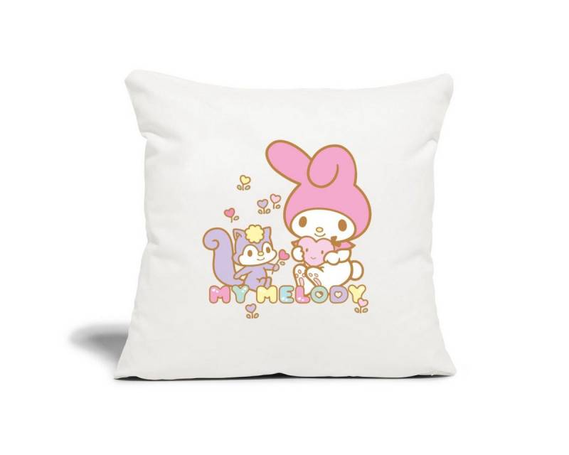 Spreadshirt Kissenbezug My Melody Pflückt Mit Risu Herzblümchen Kissenbezug 45 x 45 cm von Spreadshirt