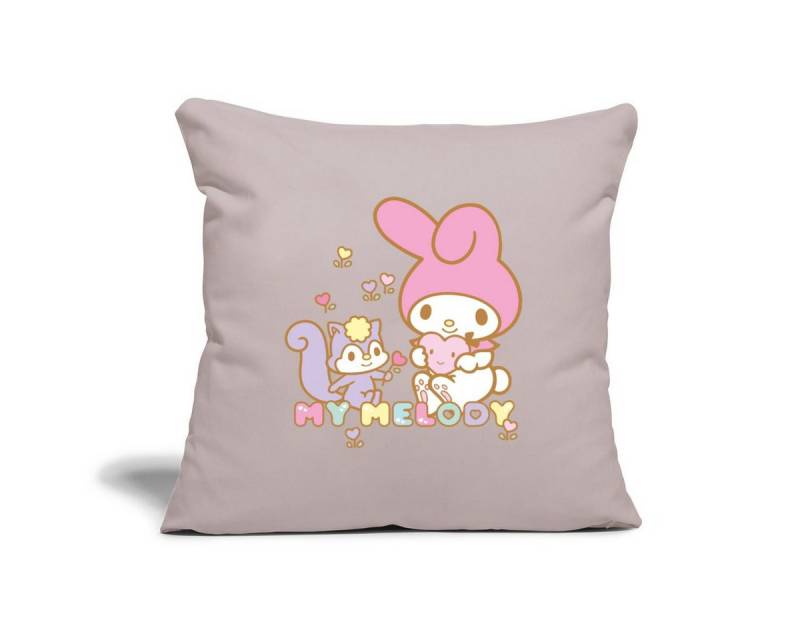 Spreadshirt Kissenbezug My Melody Pflückt Mit Risu Herzblümchen Kissenbezug 45 x 45 cm von Spreadshirt