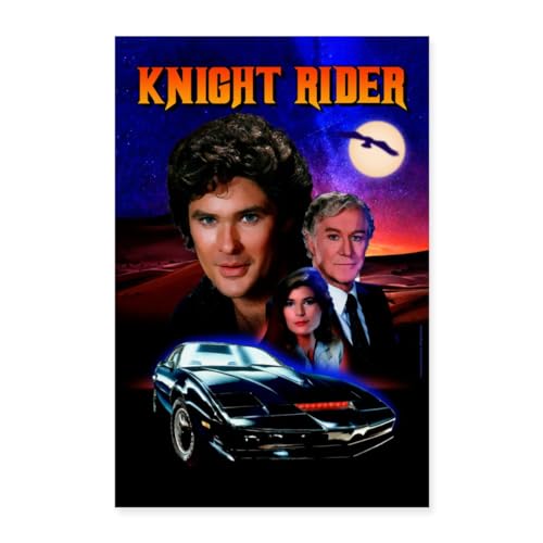 Spreadshirt Knight Rider Cinematic Poster Poster 40x60 cm, One size, weiß von Spreadshirt