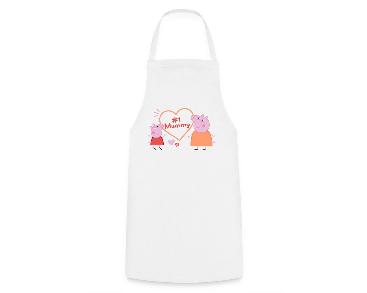Spreadshirt Kochschürze Peppa Pig Design No. 1 Mummy: Peppa & Mama Wutz Kochschürze, (1-tlg) von Spreadshirt