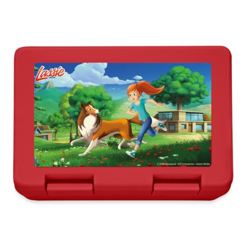 Spreadshirt Lassie Beste Freunde Brotdose Lunchbox, One size, Rot von Spreadshirt