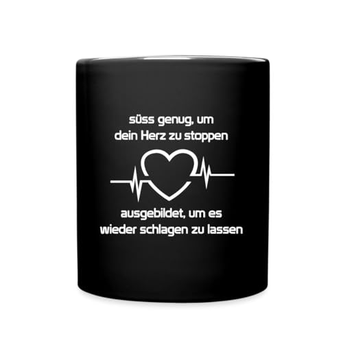 Spreadshirt Lebensretter Herz Schlagen Lassen Tasse Einfarbig, One size, Schwarz von Spreadshirt