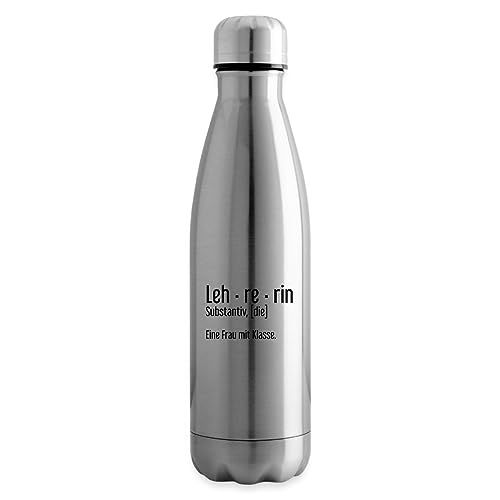 Spreadshirt Lehrerin Definition Geschenk Isolierflasche, One size, Lightsilver von Spreadshirt