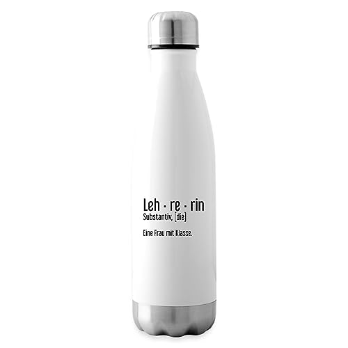 Spreadshirt Lehrerin Definition Geschenk Isolierflasche, One size, weiß von Spreadshirt