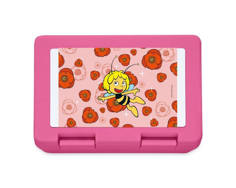 Spreadshirt Lunchbox Biene Maja Mit Blumen Brotdose Lunchbox, Plastik, Aluminium von Spreadshirt