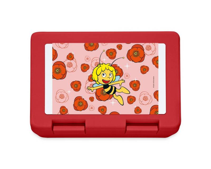 Spreadshirt Lunchbox Biene Maja Mit Blumen Brotdose Lunchbox, Plastik, Aluminium von Spreadshirt