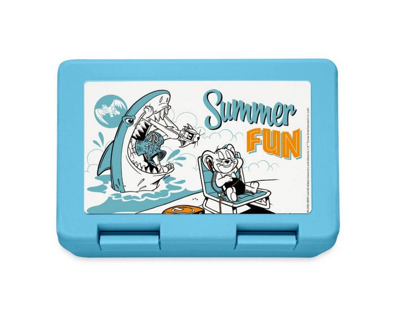 Spreadshirt Lunchbox Tom Und Jerry Sommer Spaß Mit Hai Brotdose Lunchbox, Plastik, Aluminium von Spreadshirt
