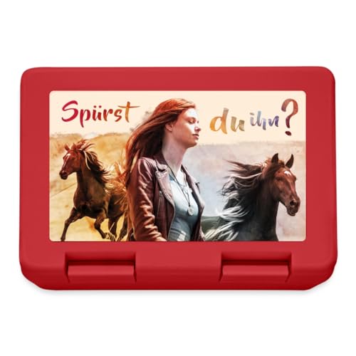 Spreadshirt Ostwind Der Große Orkan Spürst Du Ihn? Spruch Brotdose Lunchbox, One size, Rot von Spreadshirt