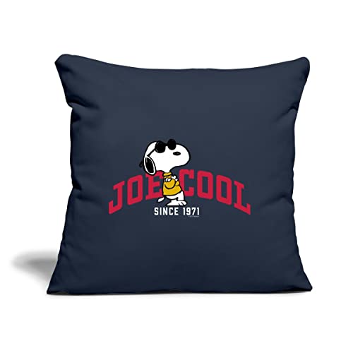 Spreadshirt Peanuts Snoopy Joe Cool Sonnenbrille Kissen mit Füllung 45 x 45 cm, One Size, Navy von Spreadshirt