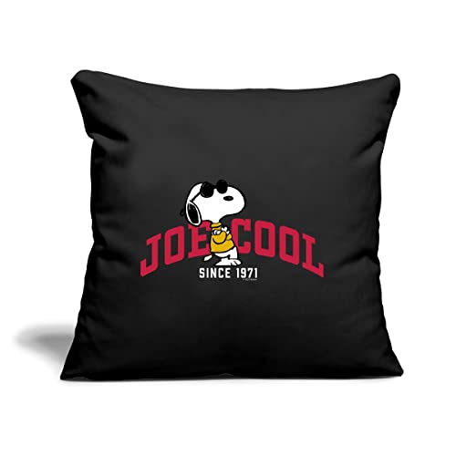 Spreadshirt Peanuts Snoopy Joe Cool Sonnenbrille Kissen mit Füllung 45 x 45 cm, One Size, Schwarz von Spreadshirt