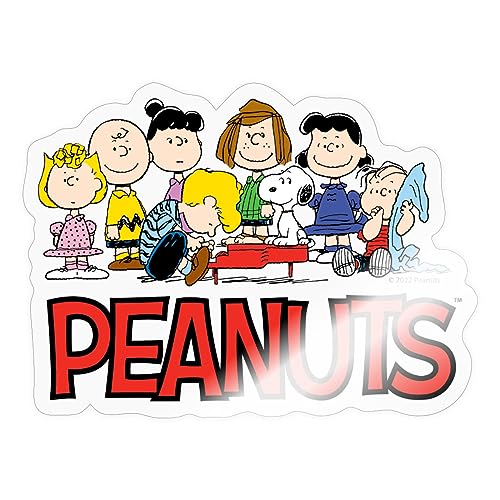 Spreadshirt Peanuts Snoopy Und Seine Freunde Logo Sticker, 10 x 10 cm, Transparent glänzend von Spreadshirt