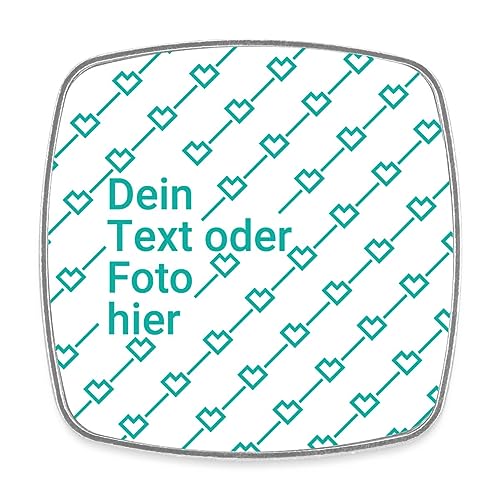 Spreadshirt Personalisierbarer Magnet Selbst Gestalten mit Foto und Text Wunschmotiv Kühlschrankmagnet Viereckig, One Size, weiß von Spreadshirt