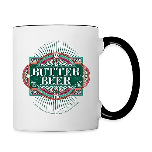 Spreadshirt Phantastische Tierwesen 3 Butterbier Tasse Zweifarbig, One size, Weiß/Schwarz von Spreadshirt