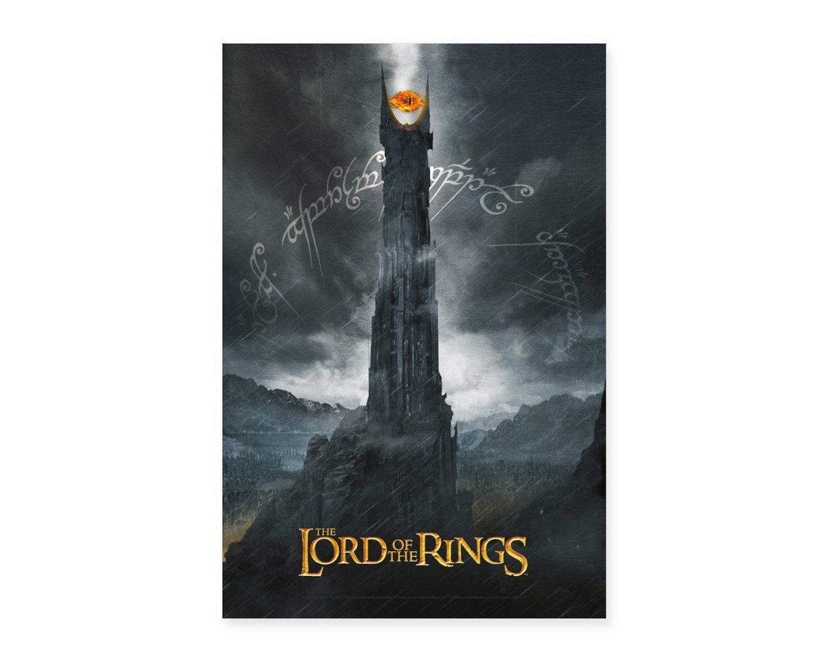 Spreadshirt Poster Der Herr Der Ringe Dunkler Turm Mit Auge Saurons Poster 60x90 cm von Spreadshirt