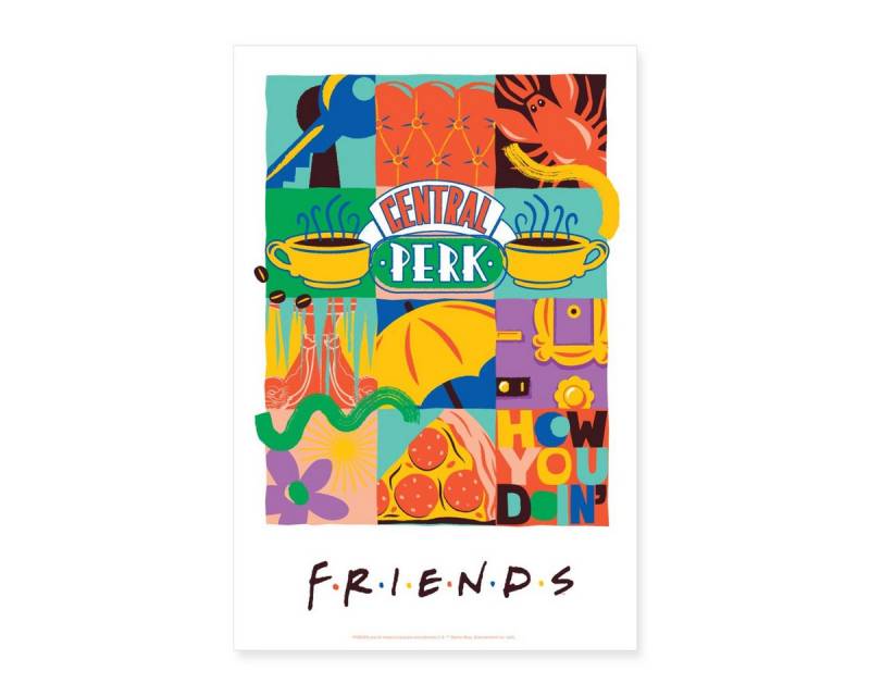 Spreadshirt Poster Friends Central Perk Cooles Retro-Design Poster 40x60 cm von Spreadshirt