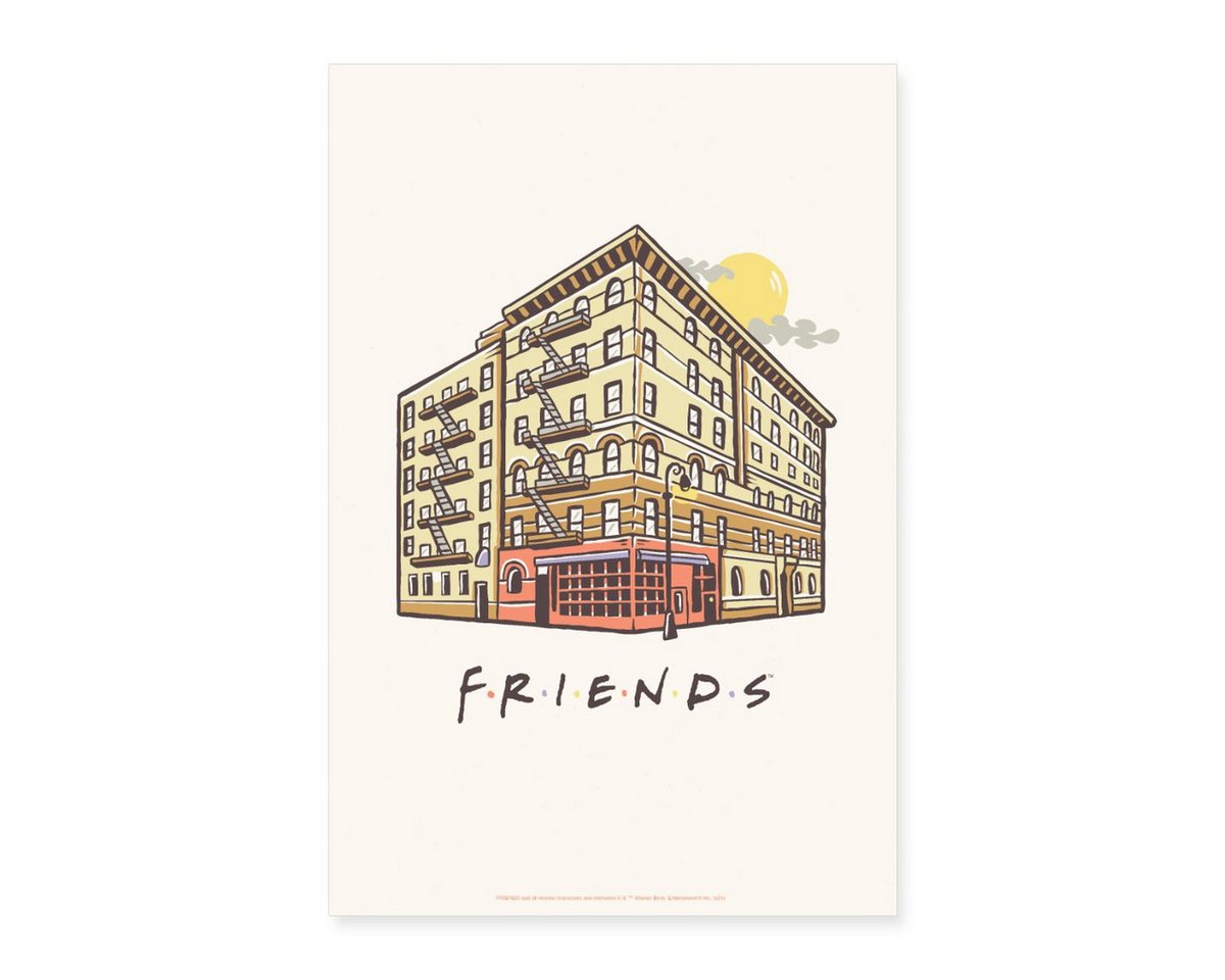 Spreadshirt Poster Friends Ikonisches Gebäude Illustriertes Design Poster 40x60 cm Spreadshirt Poster Friends Ikonisches Gebäude Illustriertes Design Poster 40x60 cm von Spreadshirt