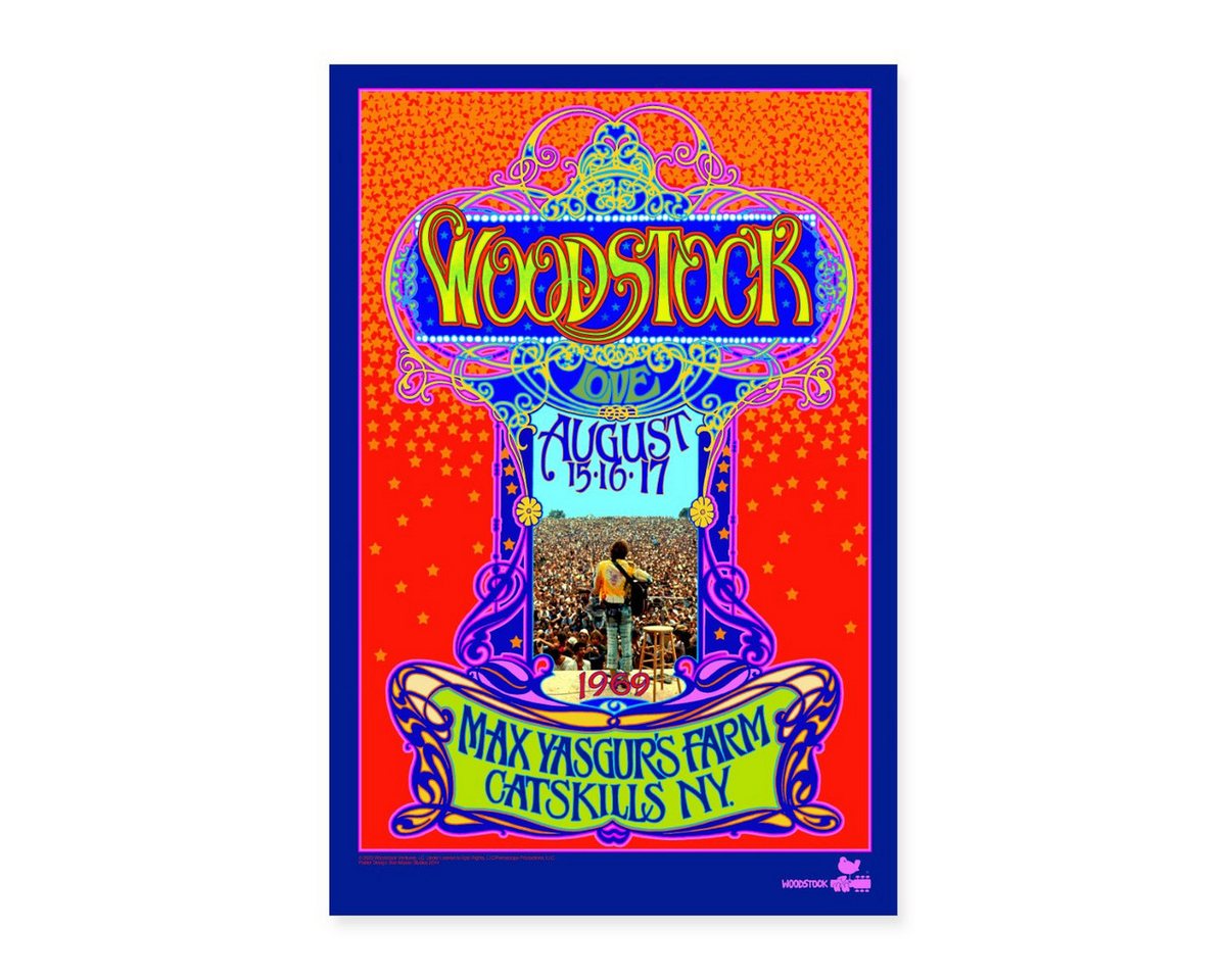 Spreadshirt Poster Woodstock 1969 Buntes Festival Poster Poster 40x60 cm Spreadshirt Poster Woodstock 1969 Buntes Festival Poster Poster 40x60 cm von Spreadshirt