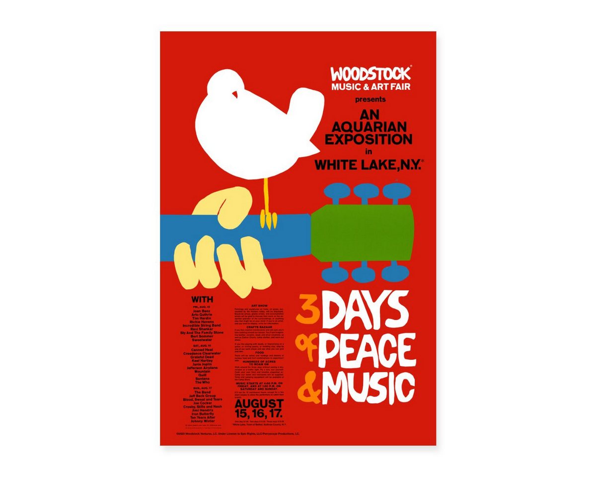 Spreadshirt Poster Woodstock Festival Poster 3 Days Of Peace Poster 40x60 cm Spreadshirt Poster Woodstock Festival Poster 3 Days Of Peace Poster 40x60 cm von Spreadshirt