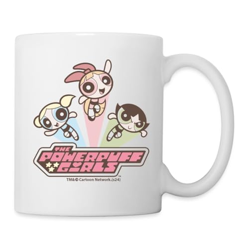 Spreadshirt Powerpuff Girls Retro Used Look Vintage Tasse, One size, weiß von Spreadshirt