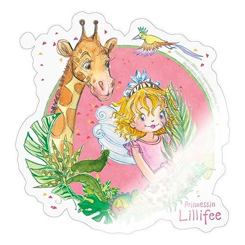 Spreadshirt Prinzessin Lillifee Mit Giraffe Und Vogel Sticker, 10 x 10 cm, Transparent glänzend von Spreadshirt