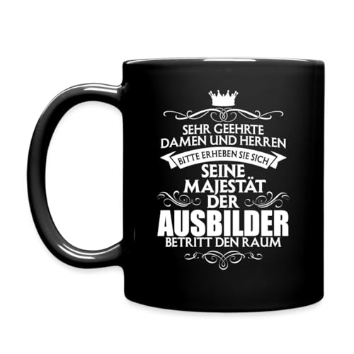 Spreadshirt Seine Majestät Der Ausbilder Tasse Einfarbig, One size, Schwarz von Spreadshirt