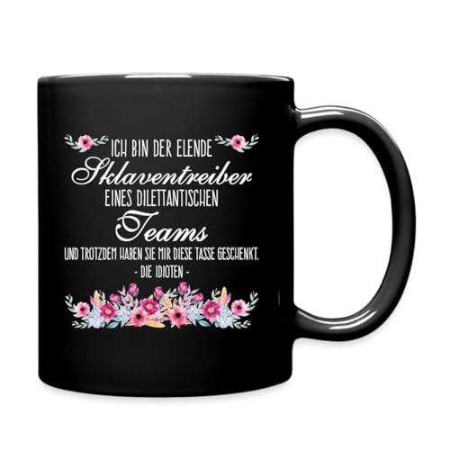 Spreadshirt Sklaventreiber Eines Dilettantischen Teams Tasse Einfarbig, One size, Schwarz von Spreadshirt