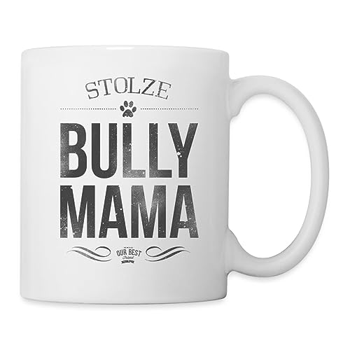 Spreadshirt Stolze Bully Mama Bulldogge Frauchen Tasse, One size, weiß von Spreadshirt