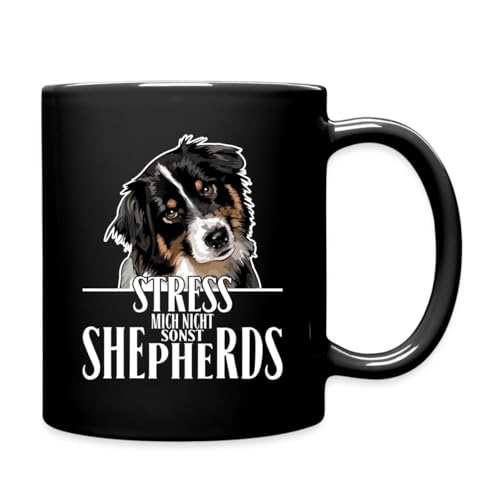 Spreadshirt Stress Mich Nicht Sonst Shepherds Hund Tasse Einfarbig, One size, Schwarz von Spreadshirt