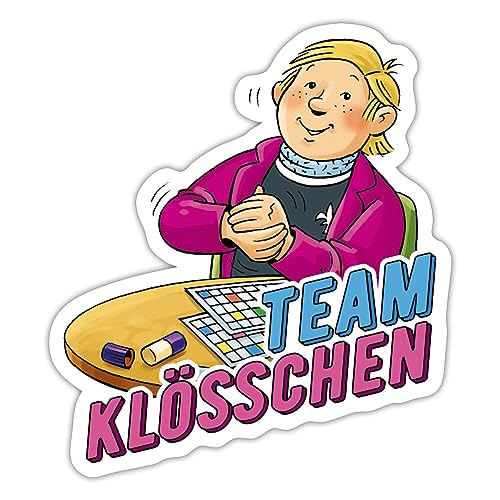 Spreadshirt TKKG Team Willi Klösschen Sticker, 10 x 10 cm, Mattweiß von Spreadshirt