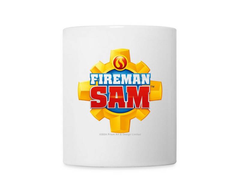 Spreadshirt Tasse Feuerwehrmann Sam™ Feuerwehr-Logo Tasse, Keramik von Spreadshirt