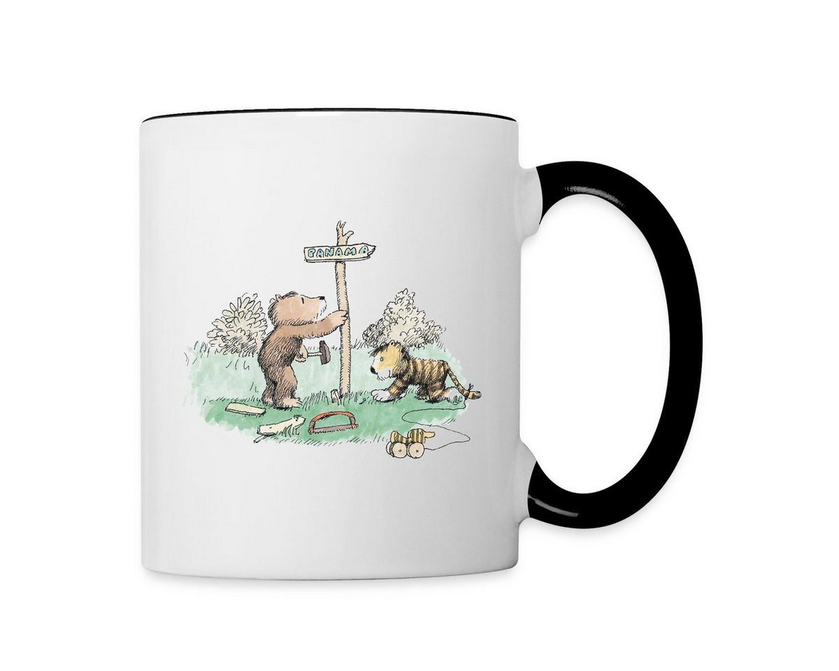Spreadshirt Tasse Janosch Tiger und Bär Panama Schild Tasse Zweifarbig, Keramik Spreadshirt Tasse Janosch Tiger und Bär Panama Schild Tasse Zweifarbig, Keramik von Spreadshirt