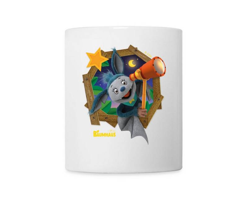 Spreadshirt Tasse KiKA-Baumhaus Mit Fidi Guckt Aus Dem Fenster Tasse, Keramik von Spreadshirt