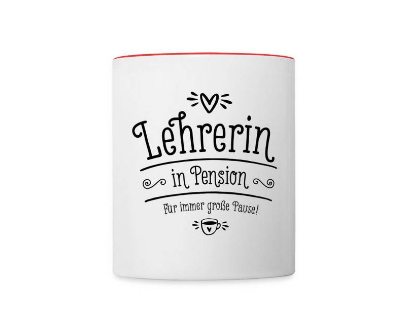 Spreadshirt Tasse Lehrerin In Pension Immer Große Pause Tasse Zweifarbig, Keramik von Spreadshirt
