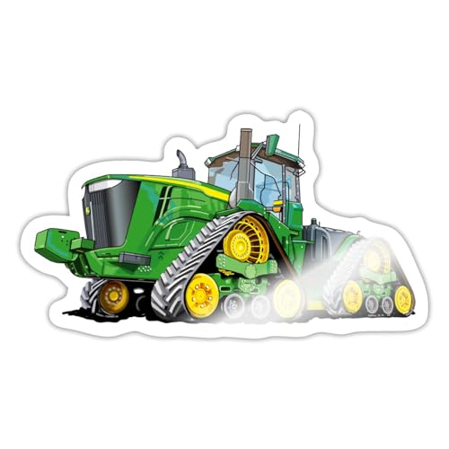 Spreadshirt Traktor Mit Raupenantrieb Landmaschine Sticker, max. 10x10 cm, 10 x 10 cm, Weiß glänzend von Spreadshirt