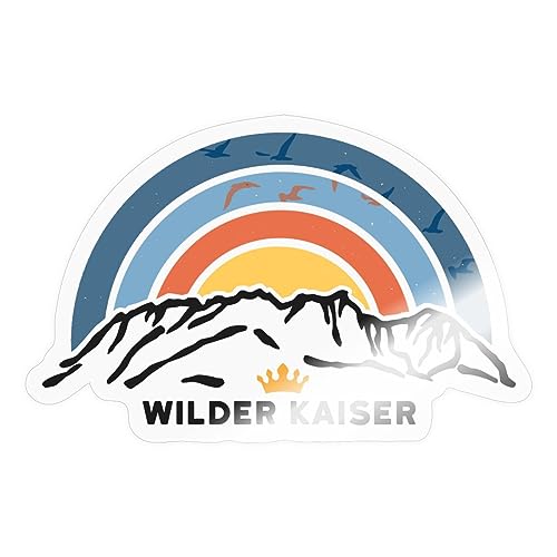 Spreadshirt Wilder Kaiser Retro Geschenkidee Sticker, 10 x 10 cm, Transparent glänzend von Spreadshirt