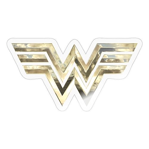 Spreadshirt Wonder Woman 1984 Logo Classic Gold Sticker, 10 x 10 cm, Transparent glänzend von Spreadshirt