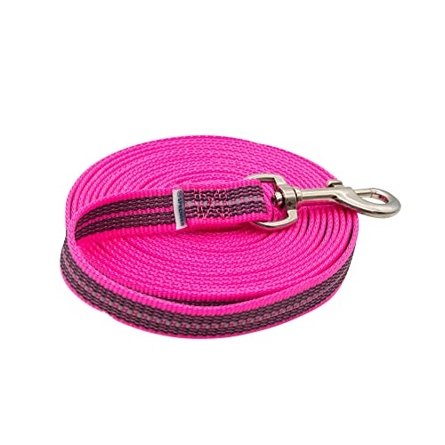 Gummierte Leine ohne Handschlaufe - pink, 500 cm (5 m) von SPRENGER