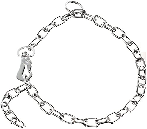 Sprenger CR Kettenhalsband Mediumkette mit 1 Ring und 1 Sprengerhaken Stahl verchromt 3 mm für Hunde bis 45 kg (55 cm) von Sprenger