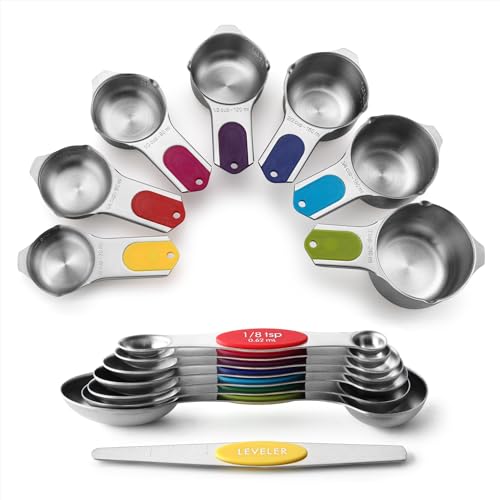 Messbecher und Löffel, magnetisch, mehrfarbig, 15 Stück Messbecher und Löffel, magnetisch, mehrfarbig, 15 Stück von Spring Chef