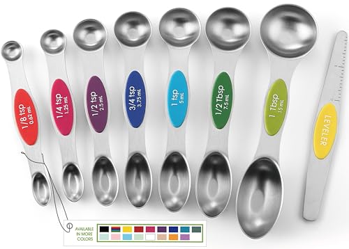 Spring Chef Magnetisches Messlöffel-Set, doppelseitig, Edelstahl, passt in Gewürzgläser Spring Chef Magnetisches Messlöffel-Set, doppelseitig, Edelstahl, passt in Gewürzgläser von Spring Chef
