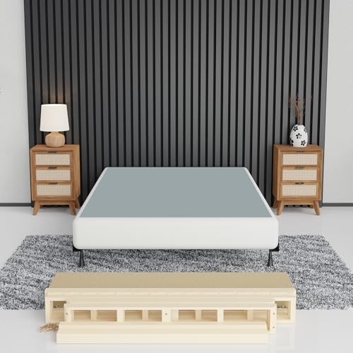 Spring Coil, Boxspringbett aus stabilem Holz, 20,3 cm, für Matratzenstütze – langlebig und einfach zu montieren, natürliches Holzfundament für King-Size-Bett, Weiß Spring Coil, Boxspringbett aus stabilem Holz, 20,3 cm, für Matratzenstütze – langlebig und einfach zu montieren, natürliches Holzfundament für King-Size-Bett, Weiß von Spring Coil
