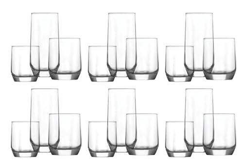 Spring & Autumn 18 Stück Trinkgläser, 3 Verschiedene Größen,Wassergläser,Gläserset, Saftgläser, Kindergläser, Wiskygläser, Cocktailgläser,6X 385, 6X 310, 6X 215 ML Spring & Autumn 18 Stück Trinkgläser, 3 Verschiedene Größen,Wassergläser,Gläserset, Saftgläser, Kindergläser, Wiskygläser, Cocktailgläser,6X 385, 6X 310, 6X 215 ML von Spring & Autumn