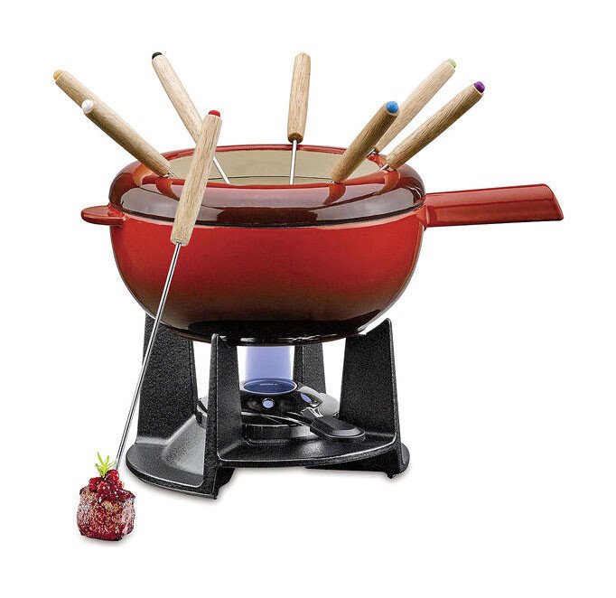 Fondue-Garnitur 12-tlg. Saas-Fee rot von Spring