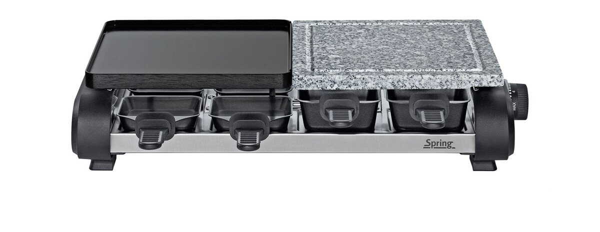 Raclette für 8 47x22 cm Basic schwarz Raclette für 8 47x22 cm Basic schwarz von Spring